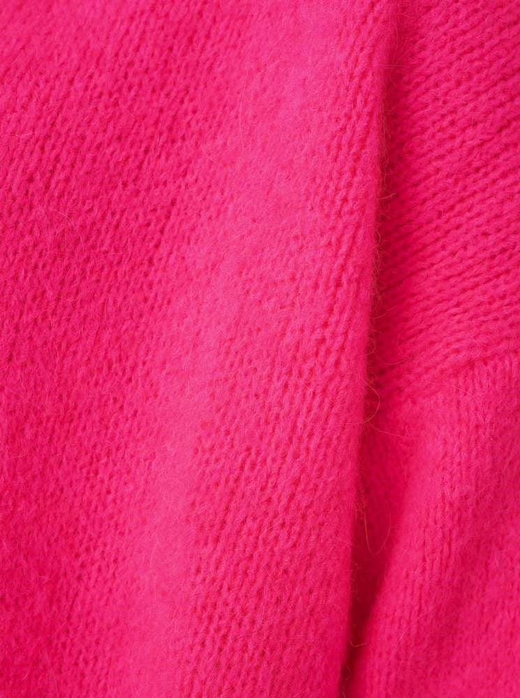 💕 Zwillingsherz Strickjacke kurz "Mailand" Wolle Neonpink