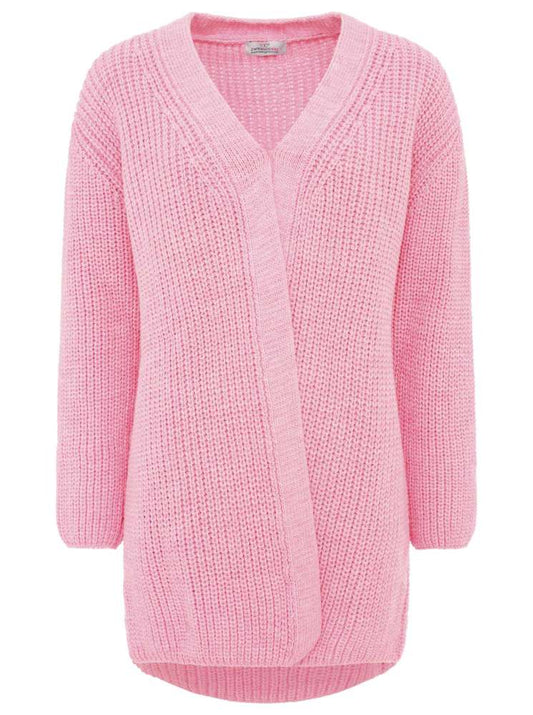 💕 Zwillingsherz Maxi Grobstrickjacke "Uni" Rosa