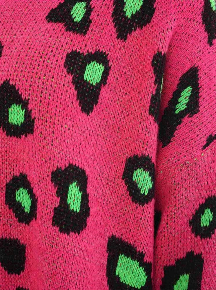 💕 Zwillingsherz Pullover Pulli Oversize "Neon & Leo" Pink