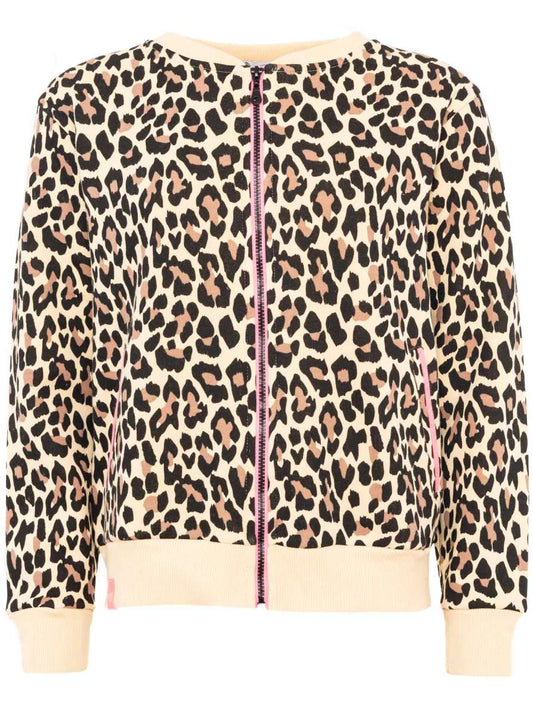 💕 Zwillingsherz Sweatbomberjacke "Leo AOP" Beige