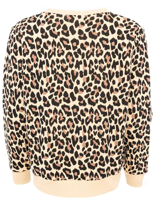 💕 Zwillingsherz Sweatbomberjacke "Leo AOP" Beige