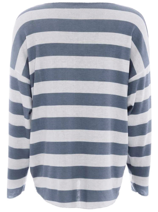 💕 Zwillingsherz Shirt "Yuna" Viskose Weiß Jeansblau