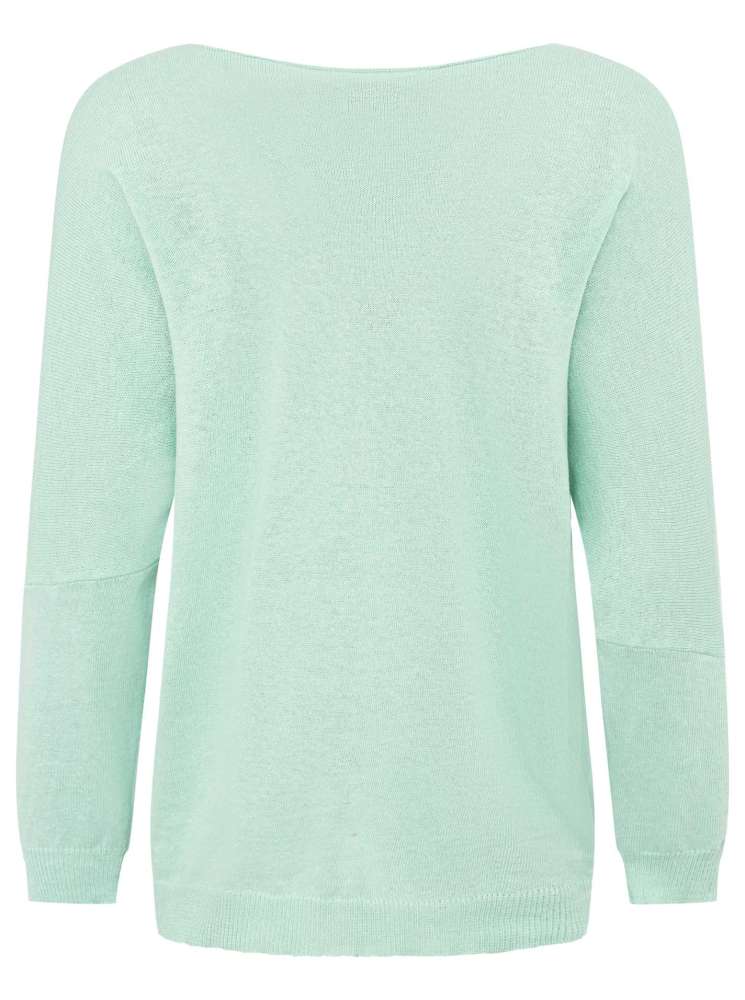 💕 Zwillingsherz Sweatshirt V-Neck Pullover "Uni" Sweater Mint