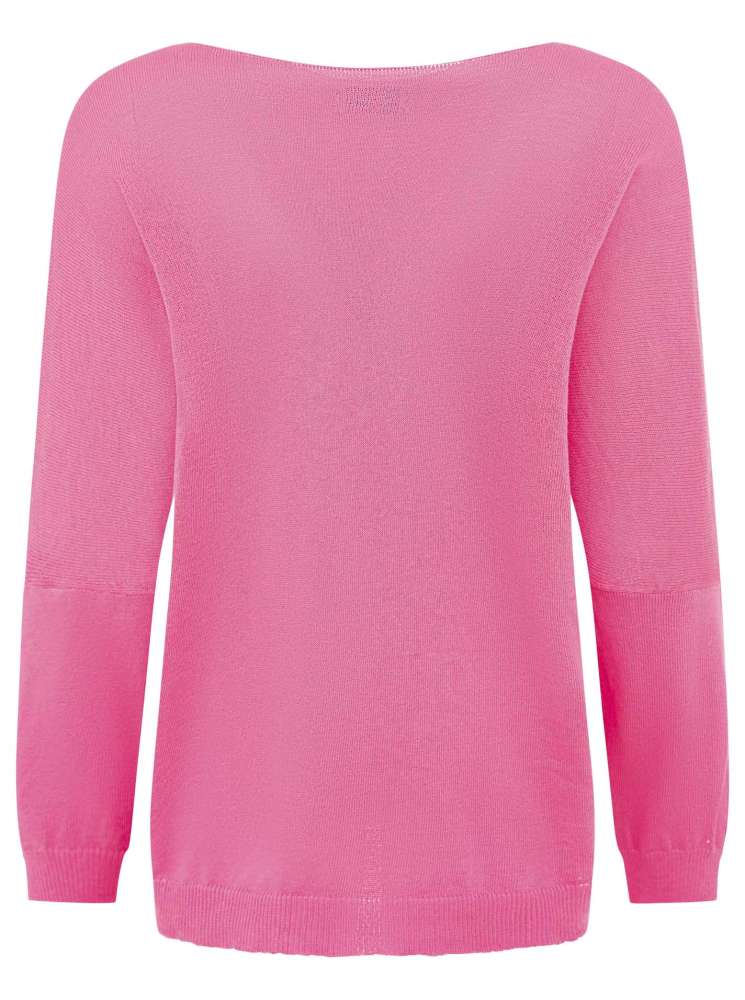 💕 Zwillingsherz Sweatshirt V-Neck Pullover "Uni" Sweater Pink