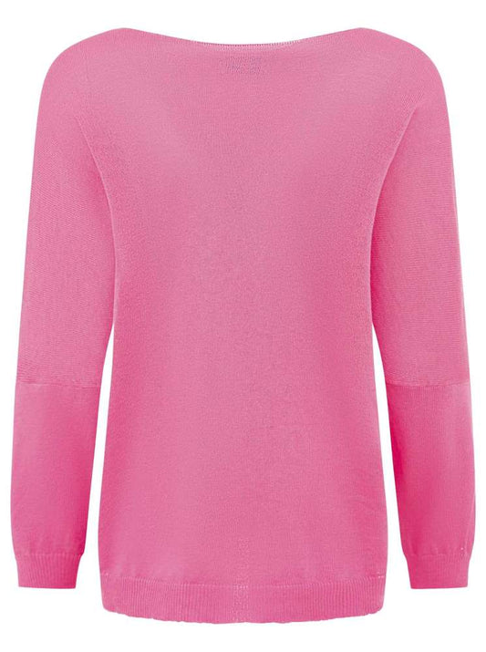 💕 Zwillingsherz Sweatshirt V-Neck Pullover "Uni" Sweater Pink