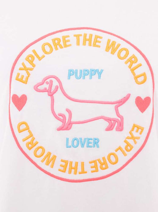 💕 Zwillingsherz Shirt "Explore the world" Weiß