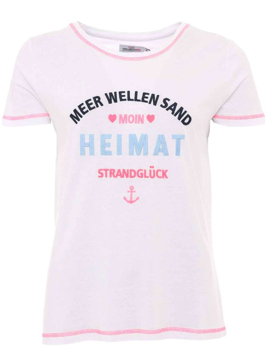 💕 Zwillingsherz T-Shirt "Heimat" Weiß