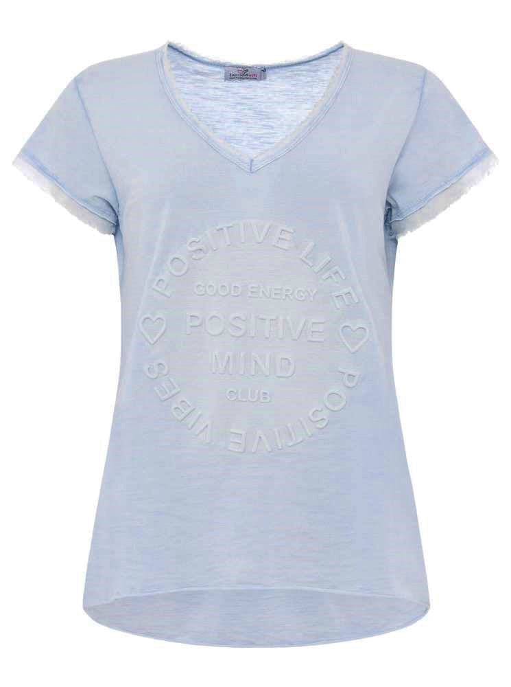 💕 Zwillingsherz Shirt "Tail" Hellblau