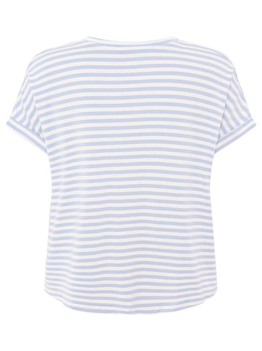 💕 Zwillingsherz Shirt "Maritime Streifen" Viskose Hellblau