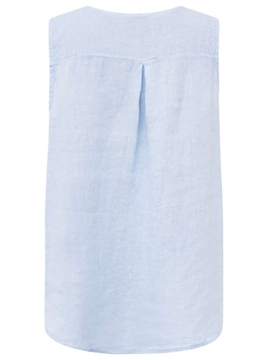 💕 Zwillingsherz 100 % Leinen Top "Classic" Hellblau