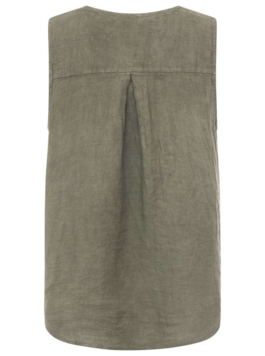 💕 Zwillingsherz 100 % Leinen Top "Classic" Khaki