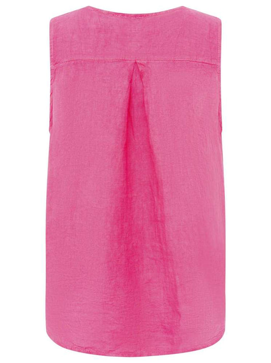 💕 Zwillingsherz 100 % Leinen Top "Classic" Pink