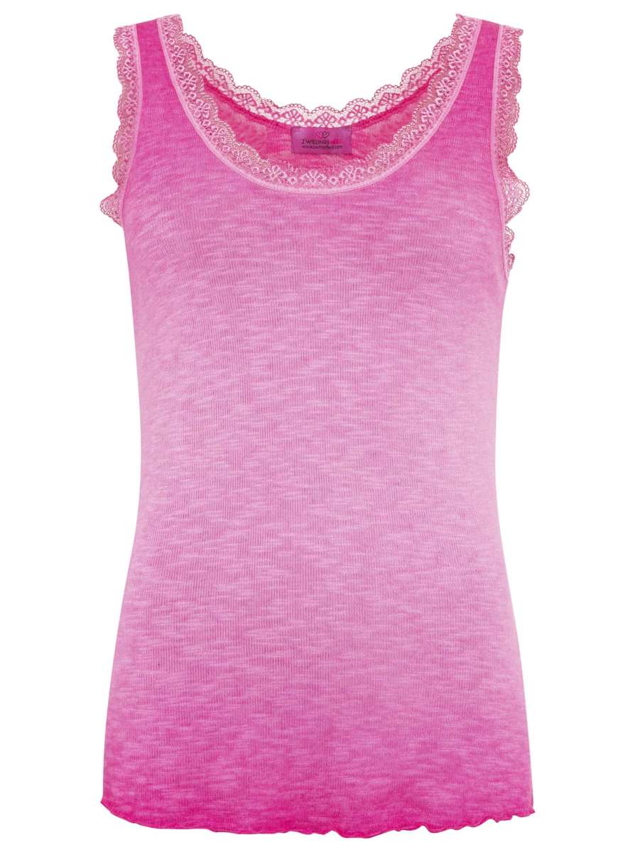 💕 Zwillingsherz Top "Spitze" Pink