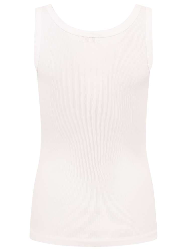 💕 Zwillingsherz Top "Rippe" Tanktop Weiß