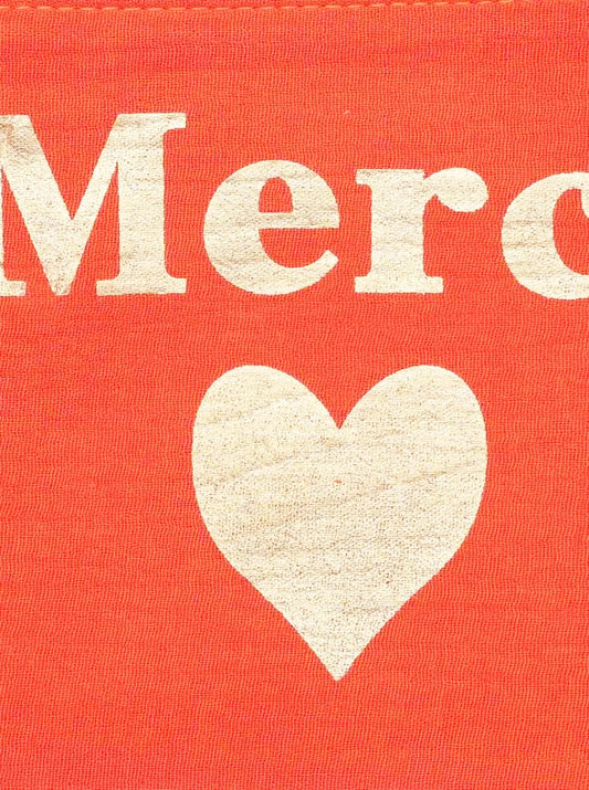 💕 Zwillingsherz Kosmetiktasche "Merci" Danke Pouch Orange