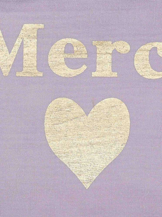💕 Zwillingsherz Kosmetiktasche "Merci" Danke Pouch Lila