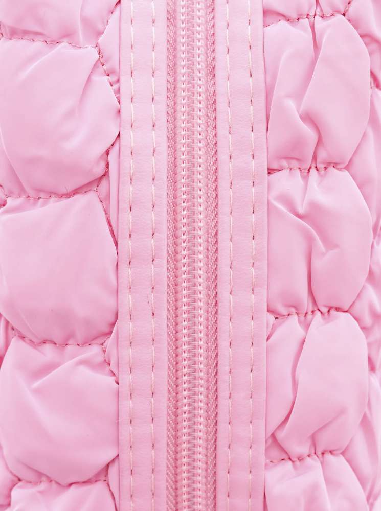 💕 Zwillingsherz Kosmetiktasche "Stepp Metallic" Rosa