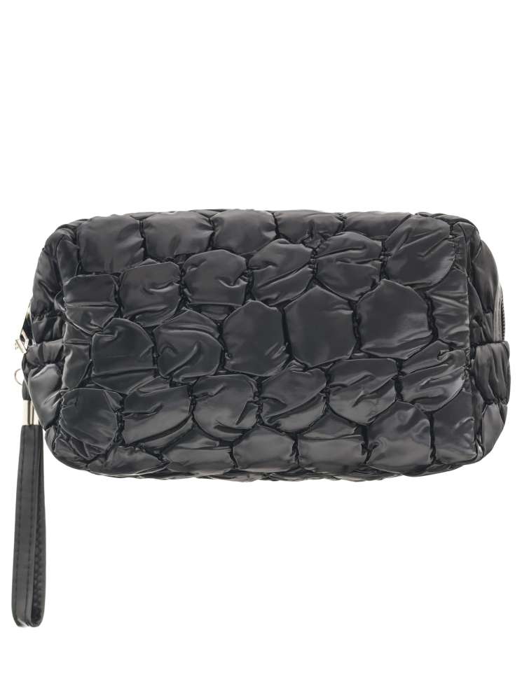 💕 Zwillingsherz Kosmetiktasche "Stepp Metallic" Schwarz