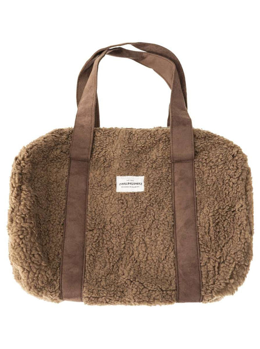 💕 Zwillingsherz Weekender "Plüsch" Tasche Braun