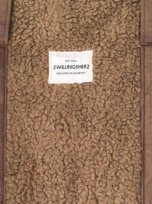 💕 Zwillingsherz Weekender "Plüsch" Tasche Braun