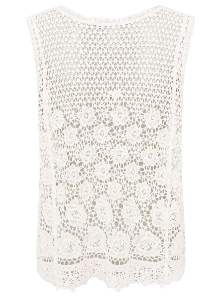 💕 Zwillingsherz Top "Flowers" Weiß