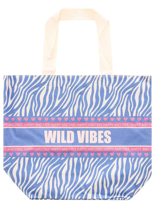 💕 Zwillingsherz Tasche Shopper "Wild Vibes" Tote bag Blau