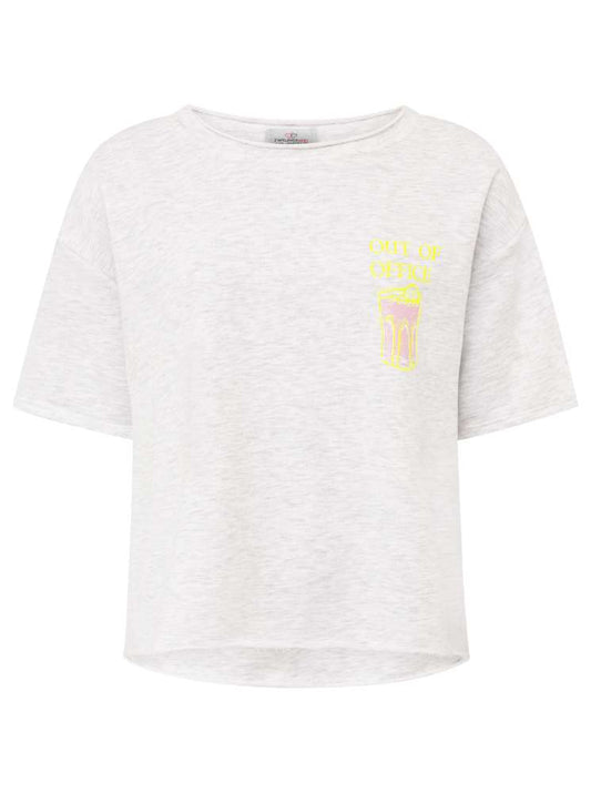 💕 Zwillingsherz Shirt "Out of Office" Baumwolle Hellgrau