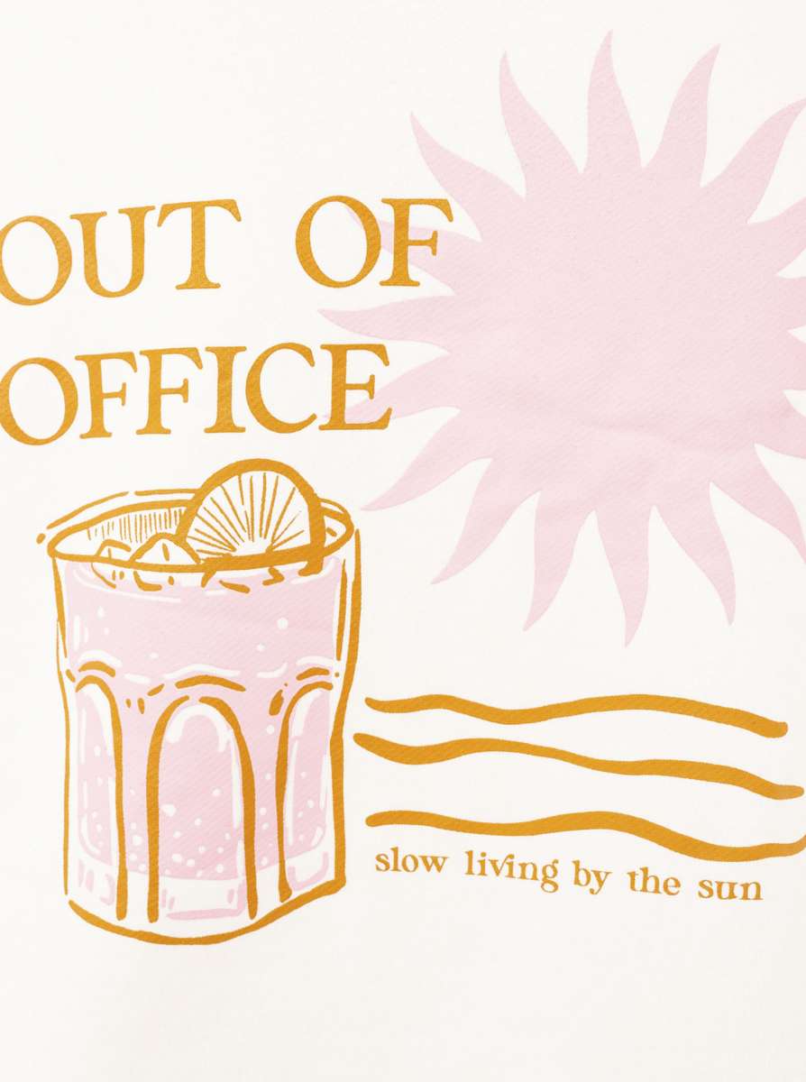 💕 Zwillingsherz Shirt "Out of Office" Baumwolle Weiß
