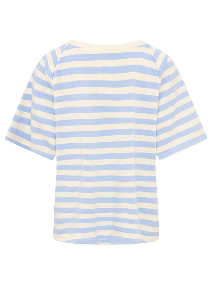 💕 Zwillingsherz Shirt "Streifen & Love" Baumwolle Jersey Hellblau