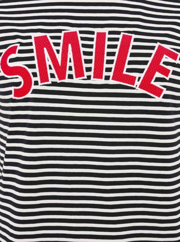 💕 Zwillingsherz Shirt "Streifen & Smile" Baumwolle Jersey Marine
