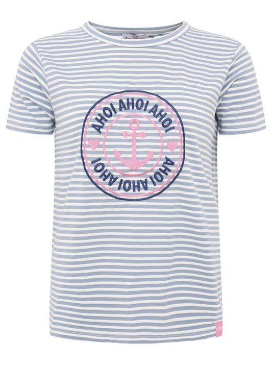 💕 Zwillingsherz Shirt "Streifen & Ahoi" Baumwolle Jersey Jeans
