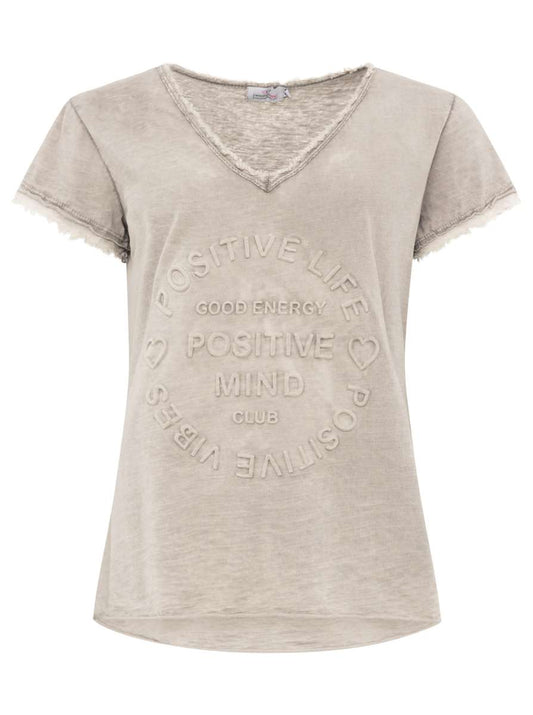 💕 Zwillingsherz Shirt "Tail" Taupe