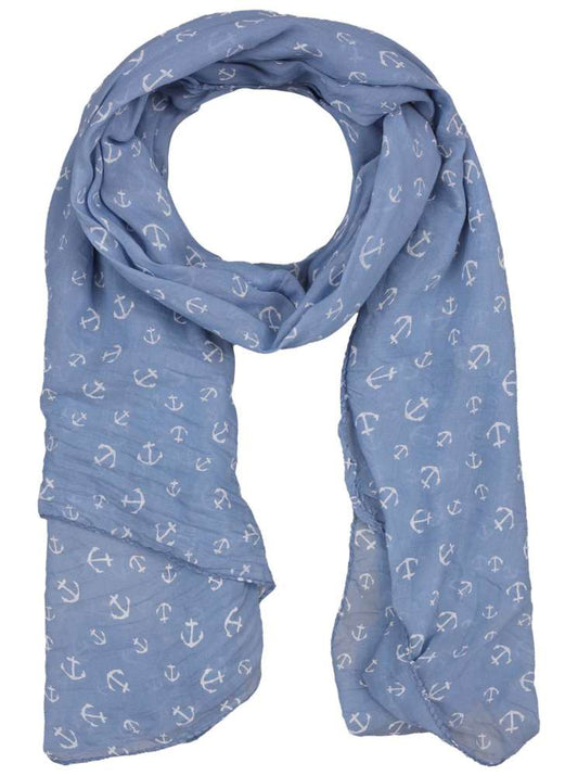 Schal Tuch "Anker" Jeansblau