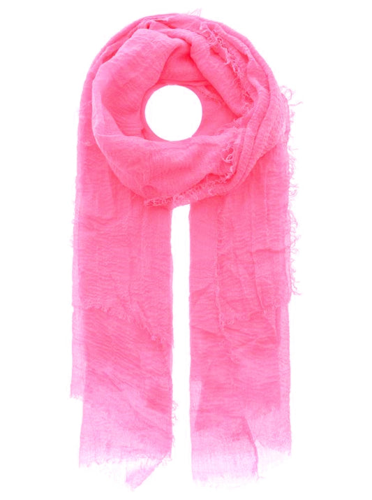 💕 Schal Tuch "Uni" 100 % Viskose Neonpink