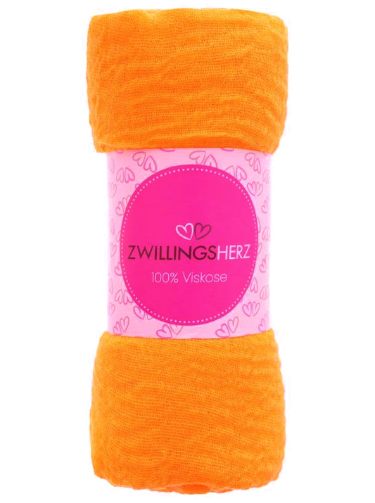 💕 Schal Tuch "Uni" 100 % Viskose Orange