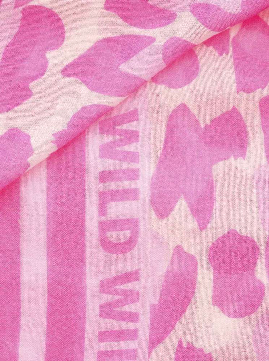 💕 Zwillingsherz Dreieckstuch Viereck "Classic Leo" Modal Neonpink