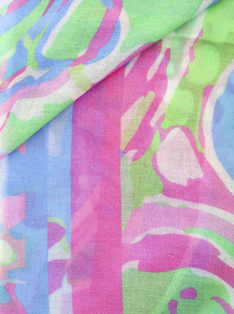 💕 Zwillingsherz Dreieckstuch Viereck "Flower Jungle" Modal Blau