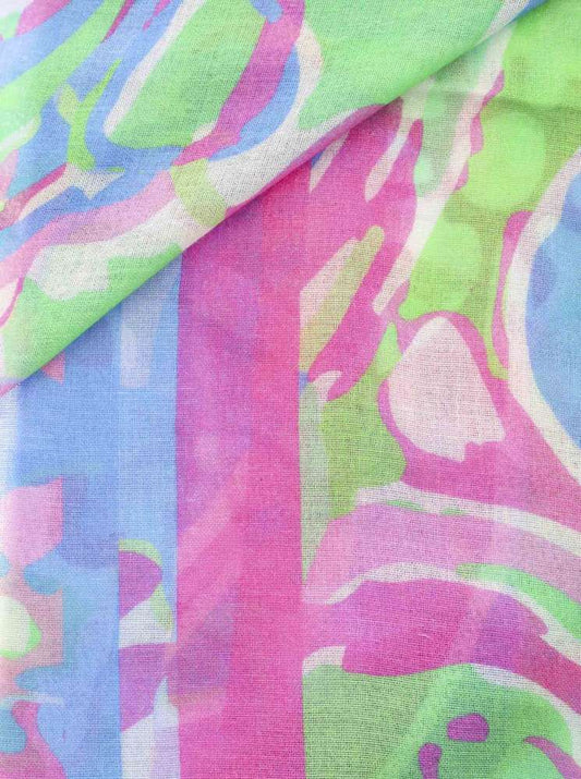 💕 Zwillingsherz Dreieckstuch Viereck "Flower Jungle" Modal Blau