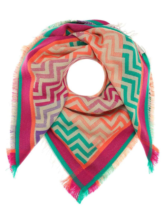 💕 Zwillingsherz Dreieckstuch Viereck "Laurentina" Wolle Multi
