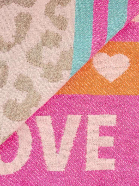 💕 Zwillingsherz Viereckstuch "Love everyday" Wolle Multi