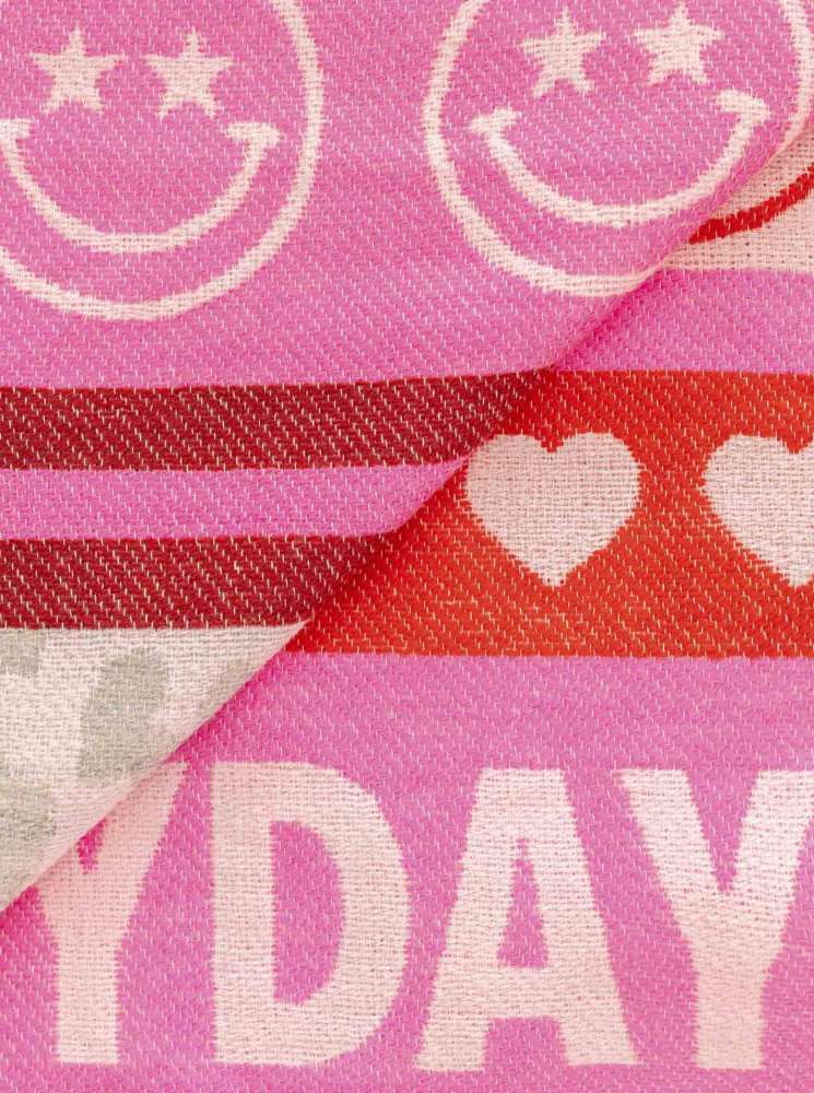 💕 Zwillingsherz Viereckstuch "Love everyday" Wolle Rot