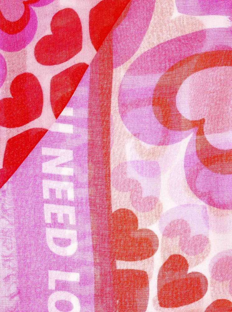 💕 Zwillingsherz Dreieckstuch Viereck "Love is all you need" Modal Pink