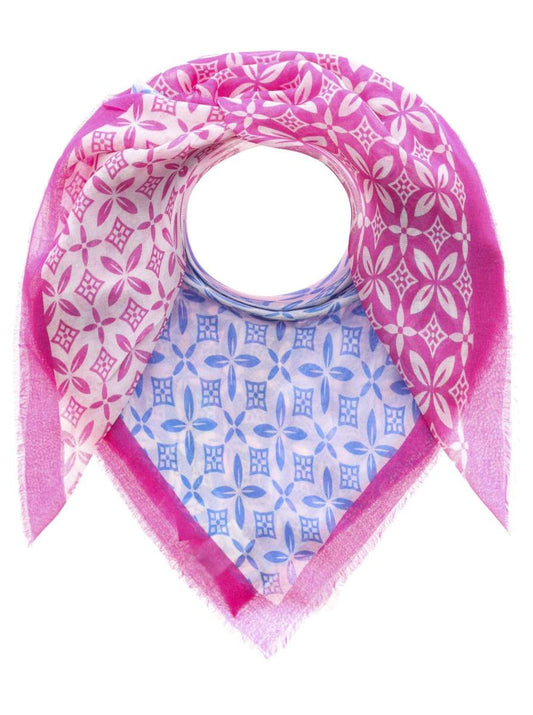 💕 Zwillingsherz Dreieckstuch Viereck "Kind Soul" Blau Pink