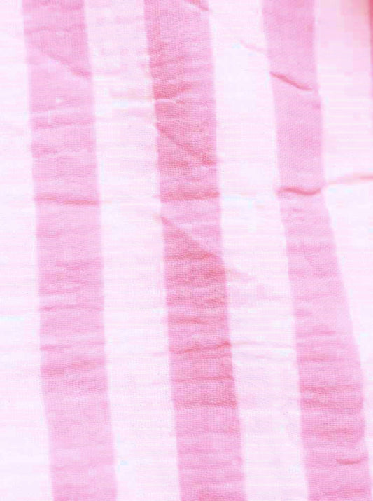 💕 Zwillingsherz Dreieckstuch "Streifen" Musselin Viereck Rosa