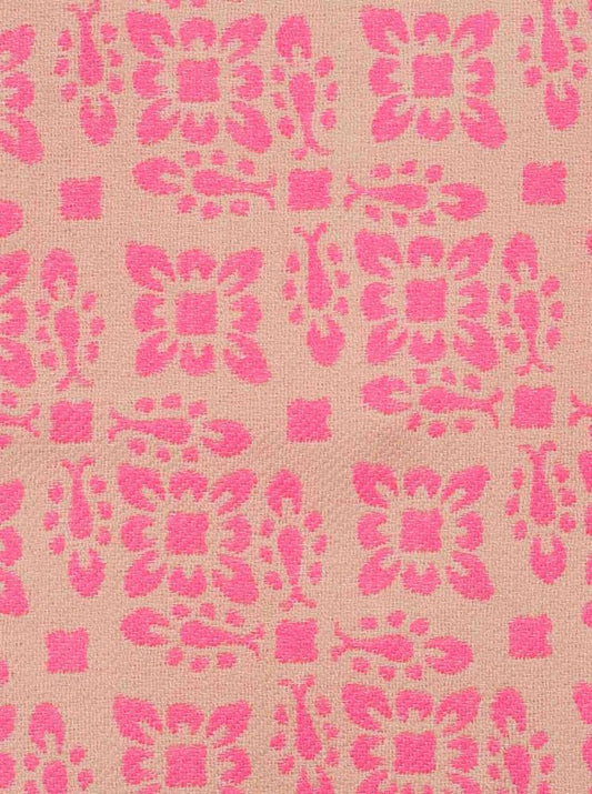 💕 Zwillingsherz Dreieckstuch Viereck "Rosina" Wolle Beige Pink