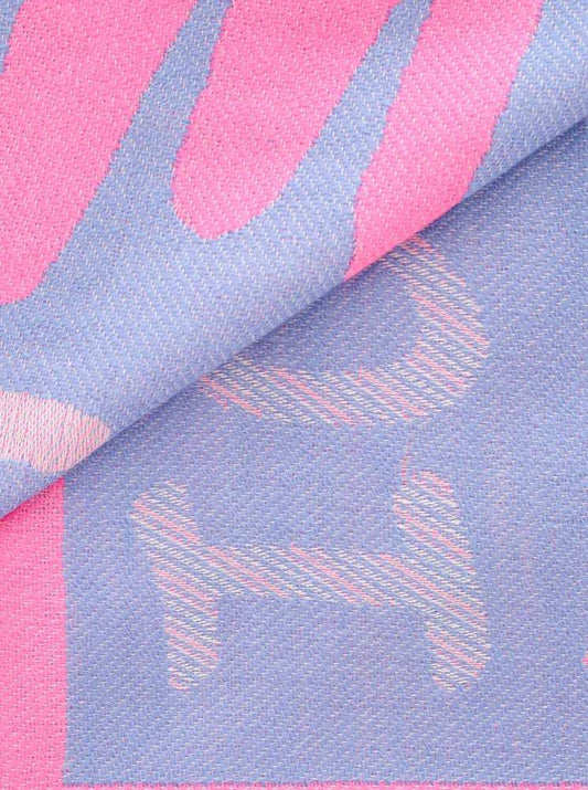 💕 Zwillingsherz Viereckstuch "Strandglück Fernweh" Wolle Jeansblau