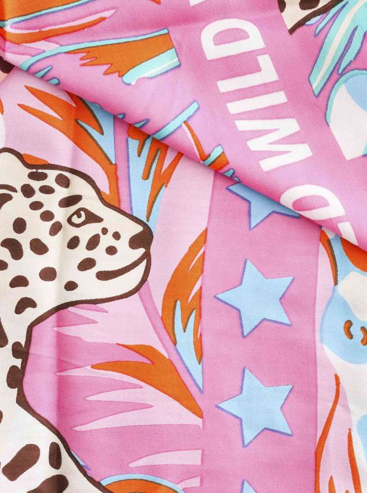 💕 Zwillingsherz Dreieckstuch "Wild Dschungel" Bunt Viereck Bambus nachhaltig organic
