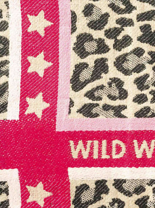 💕 Zwillingsherz Viereckstuch "Wild Star" Wolle Beere