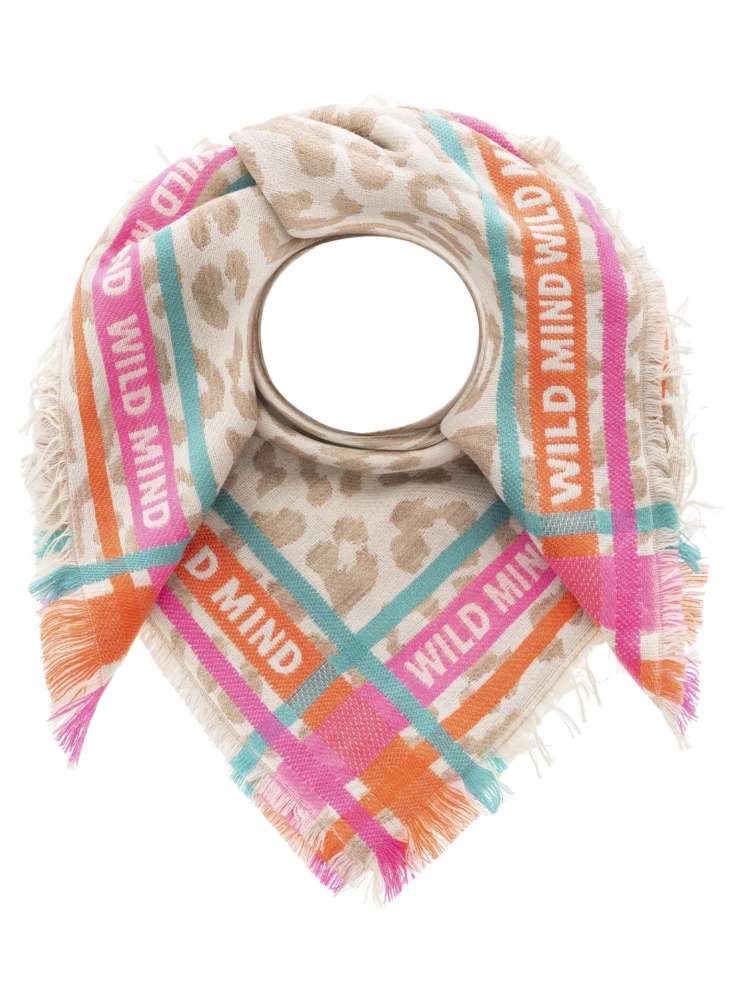 💕 Zwillingsherz Dreieckstuch Viereck "Wild Mind" Wolle Orange