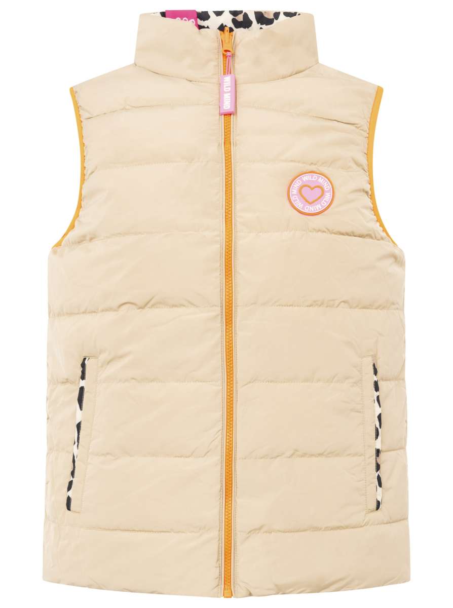 Zwillingsherz Wendeweste "Leo Strandpink" Kurz Weste Beige